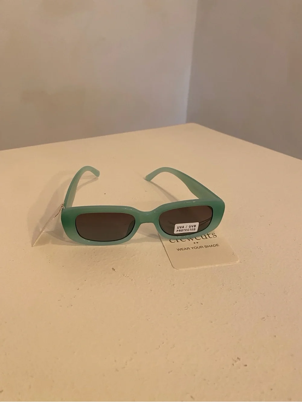 Crewcuts Kids Mint Green Rectangular Sunglasses